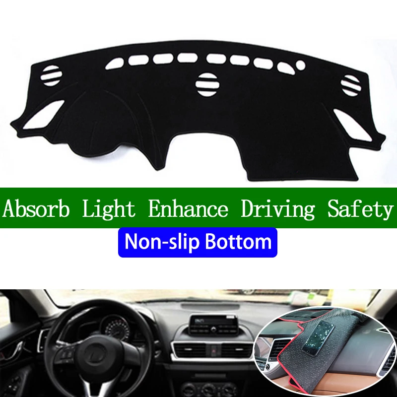 

For mazda 3 2014 2015 2016 2017 Non-slip Bottom Dashboard Cover Car Decals Car Stickers Interior Car Accessories