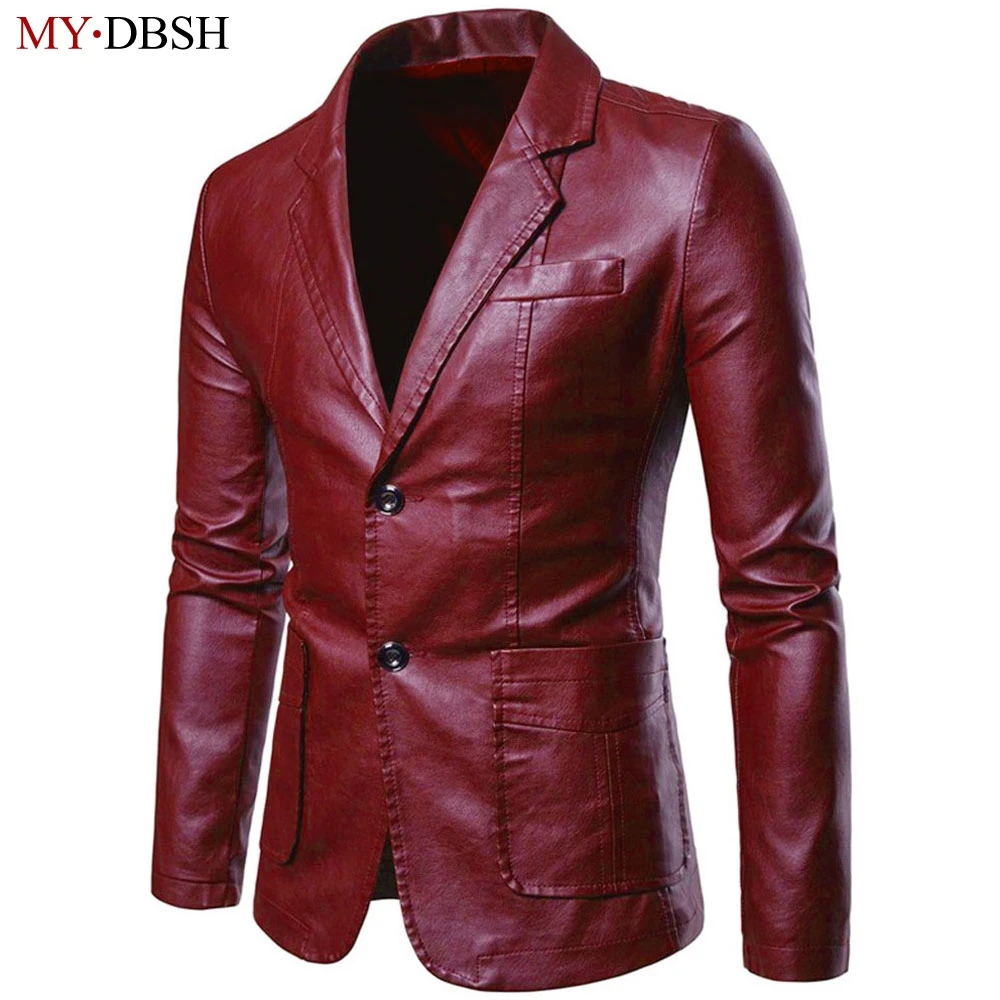 

Fashion Mens Leather Jacket Business Casual Coat Brand High Quality PU Outerwear Man Faux Fur Moto biker Jackets Plus Size S-7XL