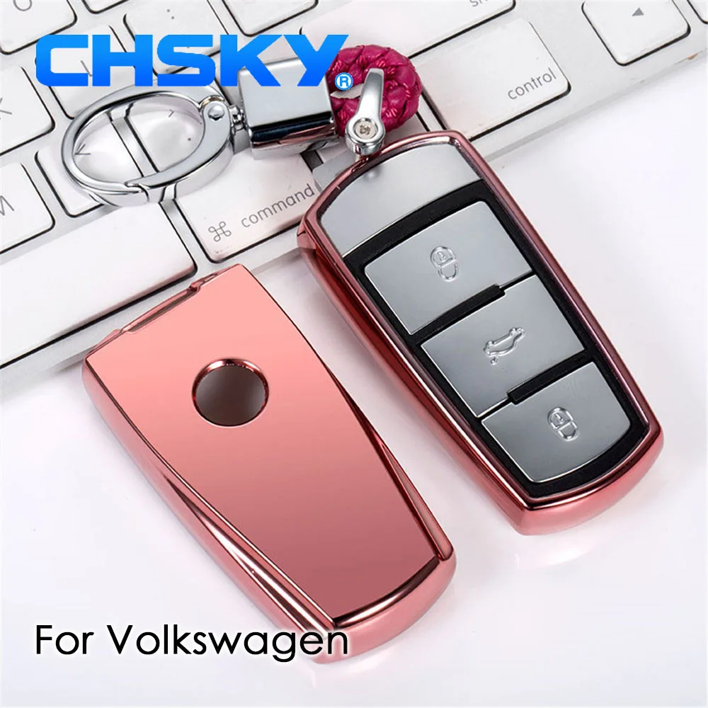 CHSKY TPU For vw Key Cover For volkswagen vw passat cc Case Car key