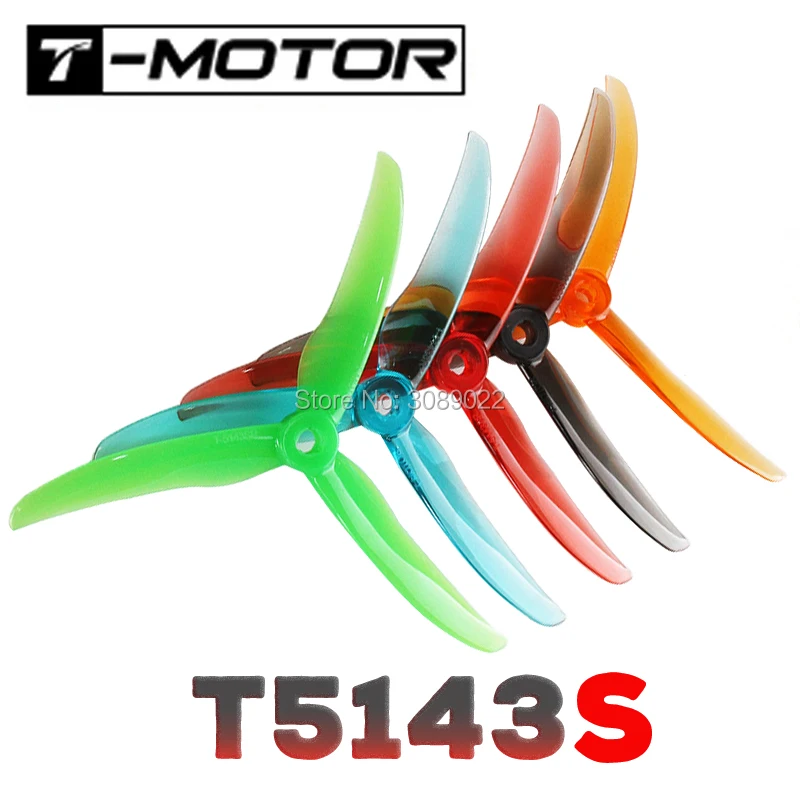 

24pcs/12Pairs T-motor T5143S 5143 V2 5inch Propeller tri-blade Propeller compatible POPO for FPV Racing freestyle Drone indoor
