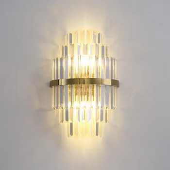 

Gold Crystal Wall light Bedroom Lighting Living Room LED Headboard Wall Lamp Wall Decoration Fixtures
