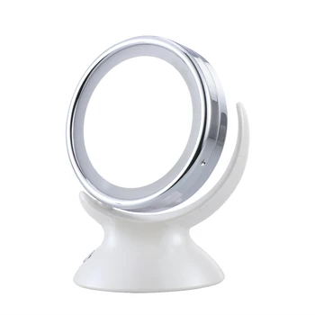 

Adjustable 5X Magnification Lighted LED Makeup Mirror Bathroom Vanity Mirror 360 Degree Swivel Double-sided Table Top Mirror