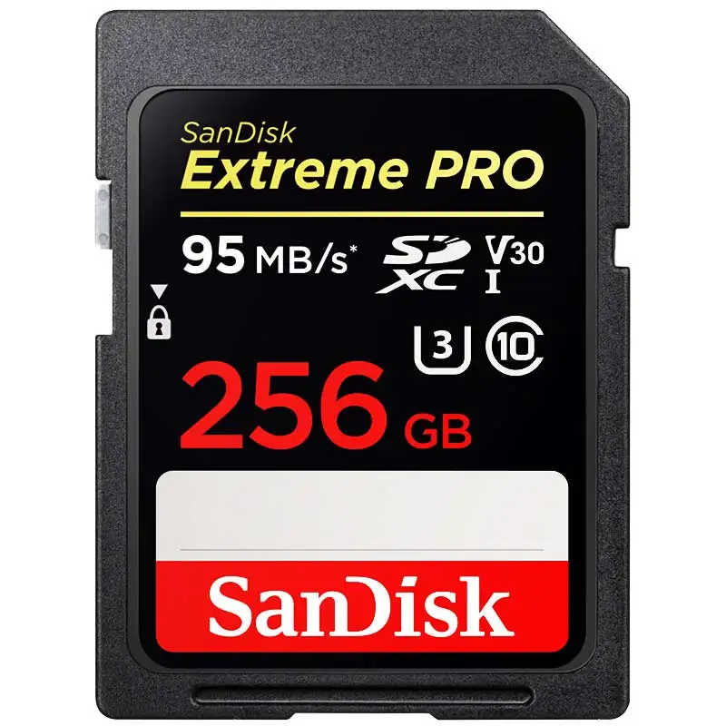 Sandisk Extreme Pro 256 GB SDXC UHS-I sd card 256gb cartao de memoria Class 10 V30 U3 95MB/S Memory Card for Canon Leica Camera |