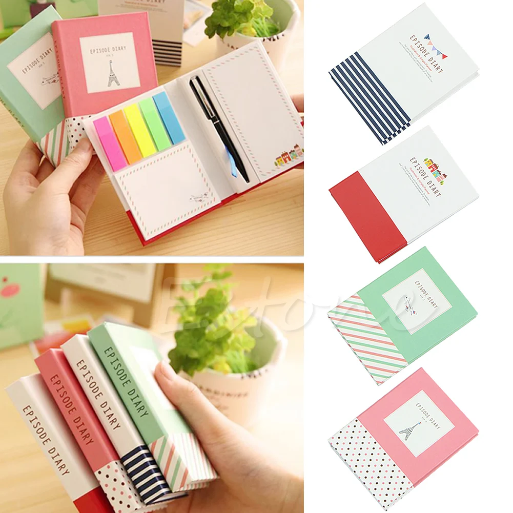 New Creative cute Hardcover Memo Pad Post It Notepad Sticky Notes paper Kawaii school office supply Stationery