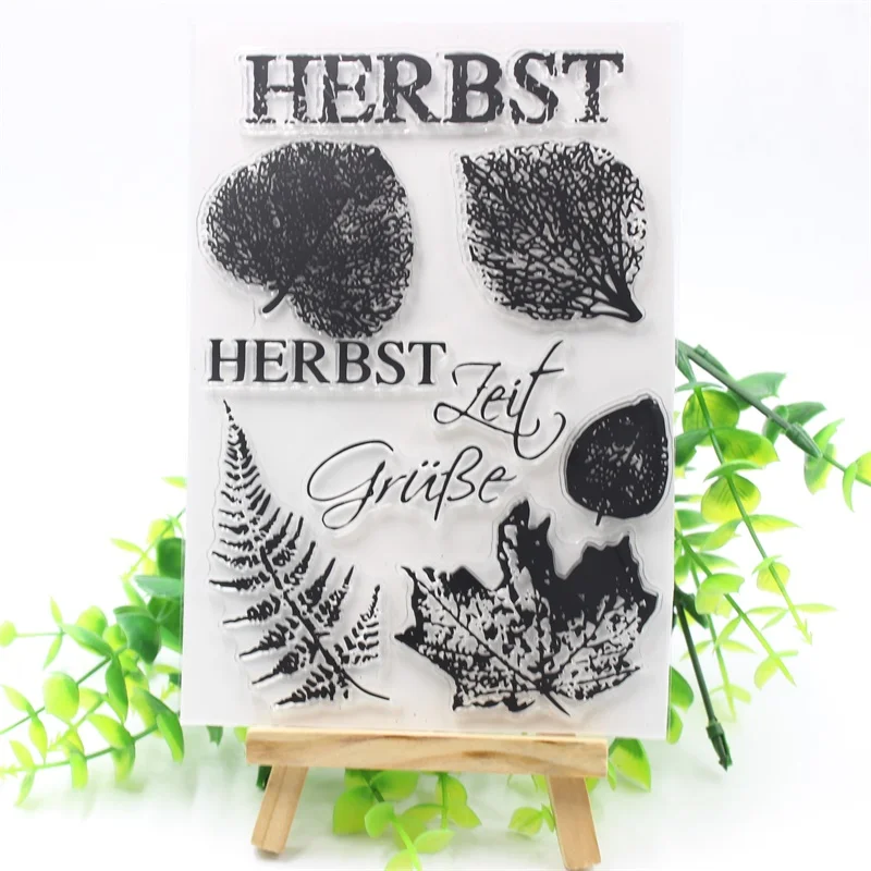 

KSCRAFT HERBST Transparent Clear Silicone Stamps for DIY Scrapbooking/Card Making/Kids Fun Decoration Supplies 474