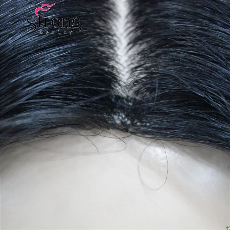 HHG-9112 #AB793 (Heat Ok Quality Ombre Black to Grey Wavy Long Wig Not Cut Small Edge Lace Front (6)