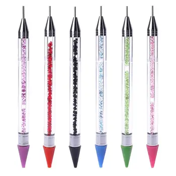 

FSHALL Dual-ended Dotting Pen Nail Art Rhinestone Handle Picker Wax Pencil Crystal Bead Nail Dotting Tool