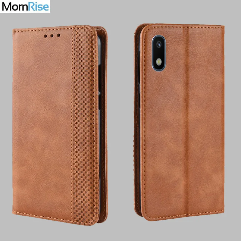 

Luxury Retro Slim Magnetic Leather Flip Cover For Samsung Galaxy A10E / A10 Case Book Wallet Card Stand Soft Cover Phone Bags