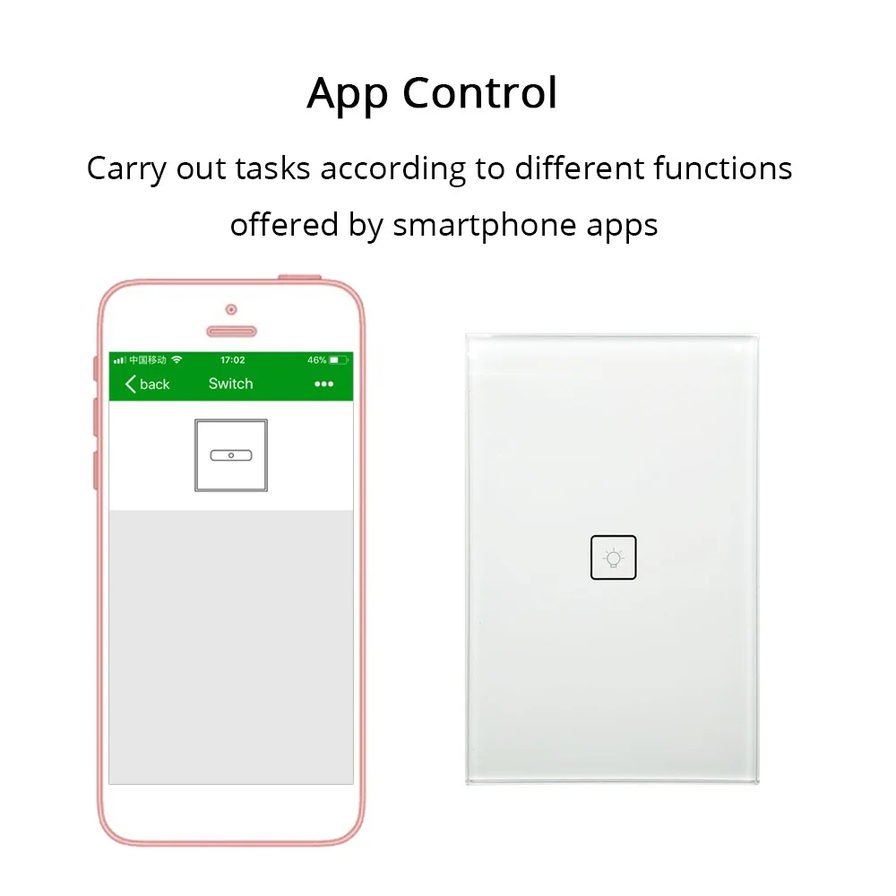 Настенный светильник ель Zigbee One Gang работает с Alexa Google Home через Zemismart Hub Smarthings Bridge APP