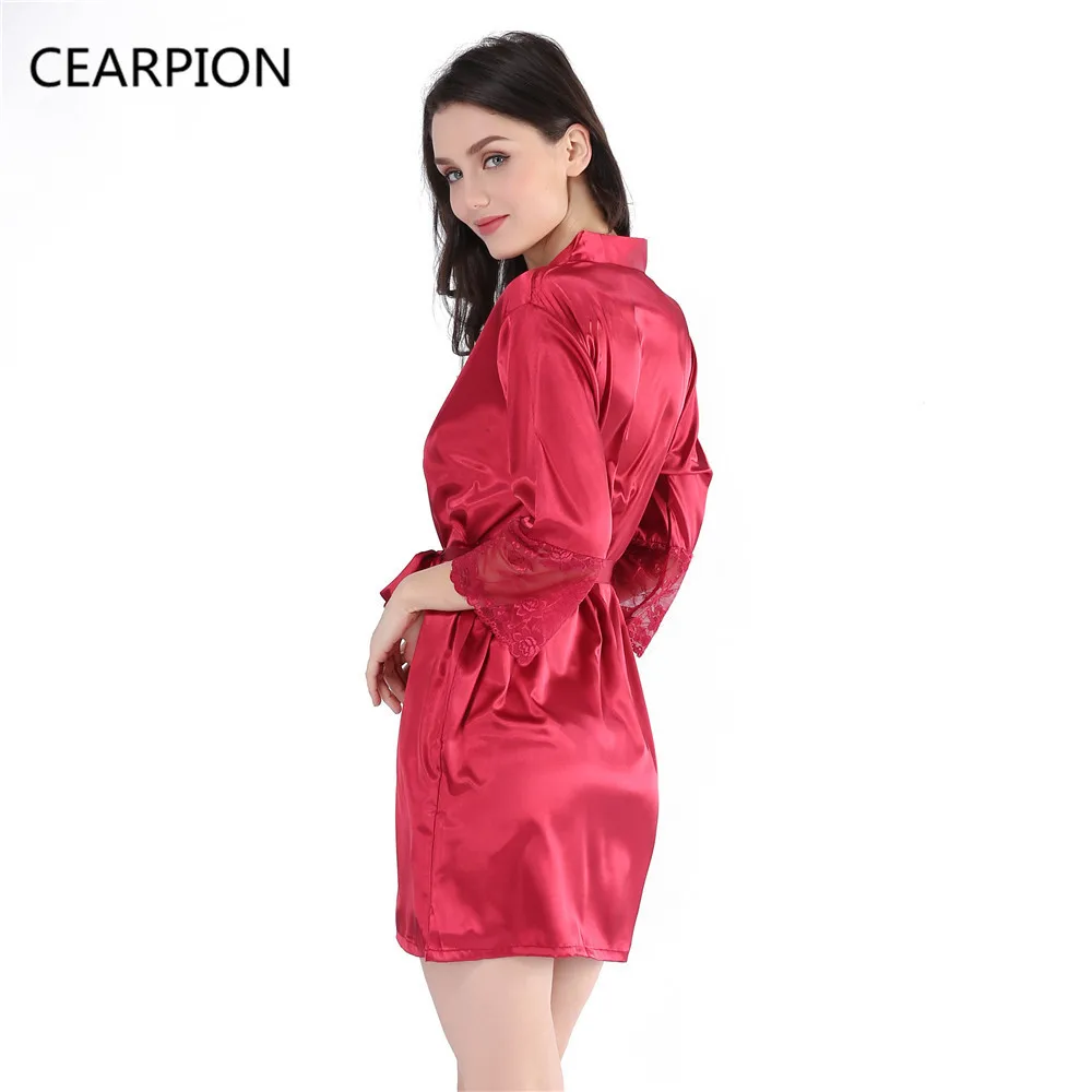 Robe Set Bride Bridesmaid Wedding Gown Lace Sexy Nightdress Satin Loose Kimono Bathrobe Short Sleepwear Intimate Lingerie
