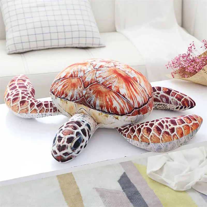 1 шт. милые морские черепаха Плюшевые игрушки Мягкая набивная черепаха животные куклы подушка подарки для детей - Цвет: red