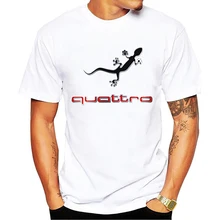 Новая летняя Quattro Футболка мужская Повседневная Хип-Хоп футболка размера плюс одежда