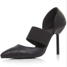 Women Shoes High Heels Brand Woman Pumps Spring Pointed Toe Black Ladies Dress Shoes Heels Women Party Shoes Chaussure Femme DE blue grey black crystal pumps bride shoes chaussure femme rhinestone party wedding shoes woman pointed toe high heels pumps