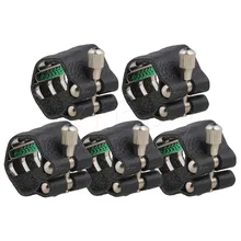 Yibuy черные кожаные лигатуры с металлической пластиной для саксофон