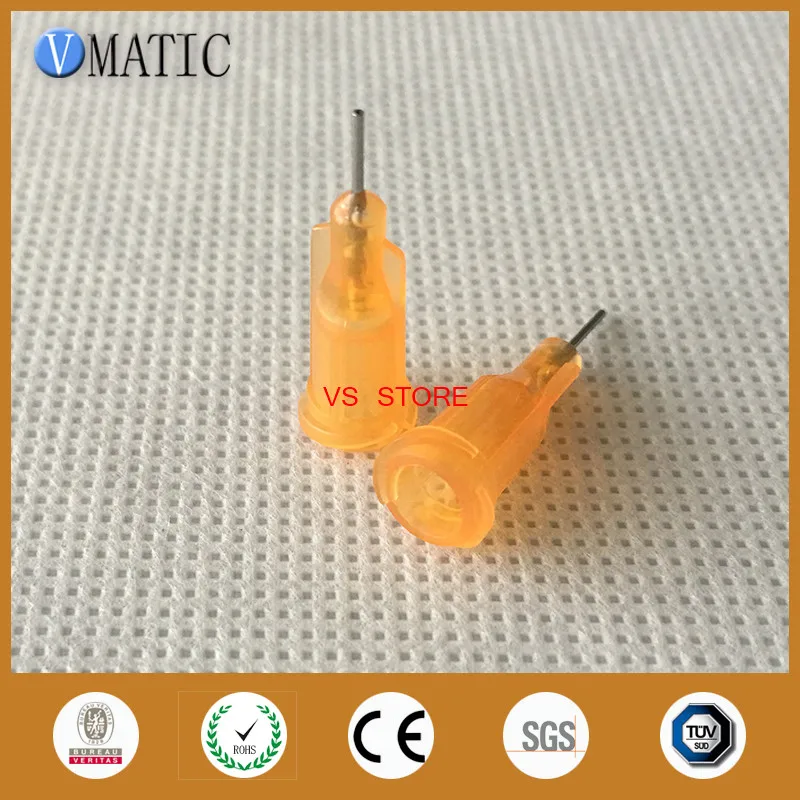 

Free Shipping Orange Color 100Pcs 23G 1/4'' Inch Stainless Steel Tip Dispensing Screw Needles Syringe Needle Tips