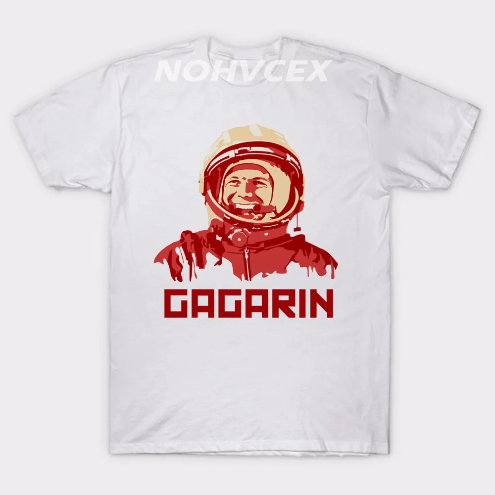 

YURI GAGARIN Cartoon image The Soviet union CCCP Men's and women's short sleeve T-shirt Pure cotton Round collar