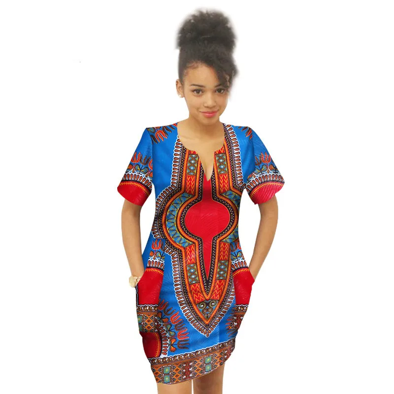 Summer-Africa-Above-Knee-Dress-for-Girl-Bazin-Riche-Dress-For-Child-African-Wax-Print-Plus(4)