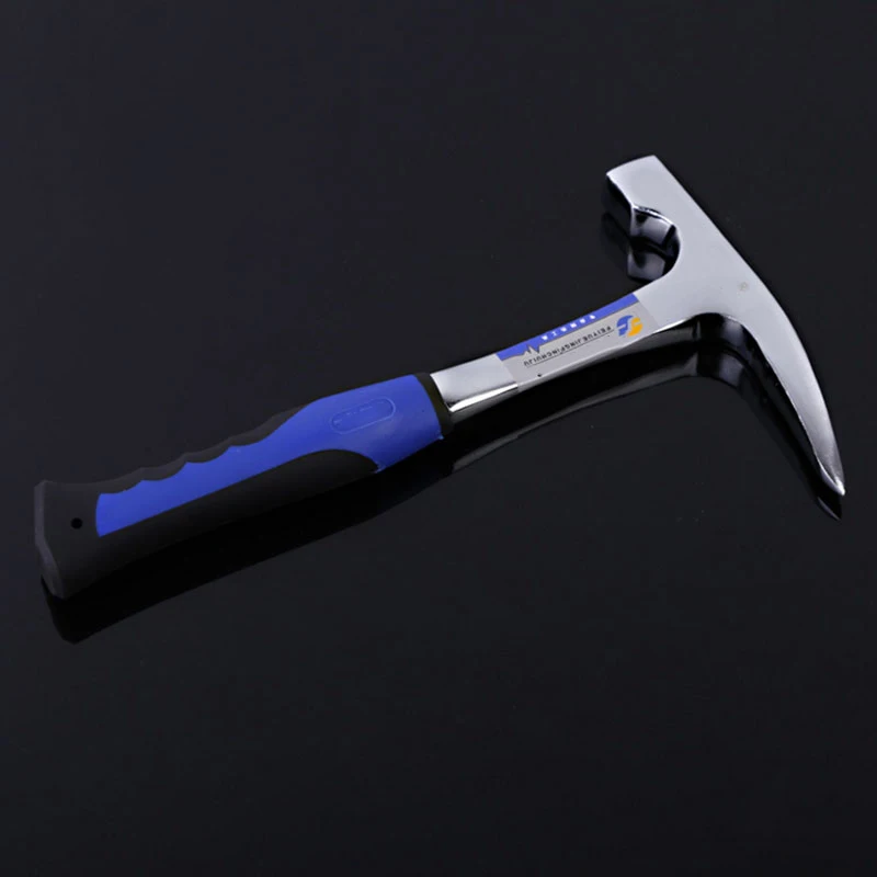 

Exploration Hammer Tool Rock Pick Geology with Pointed Tip & Shock Reduction Grip Chisel Edge Petrographic Geological Hammer