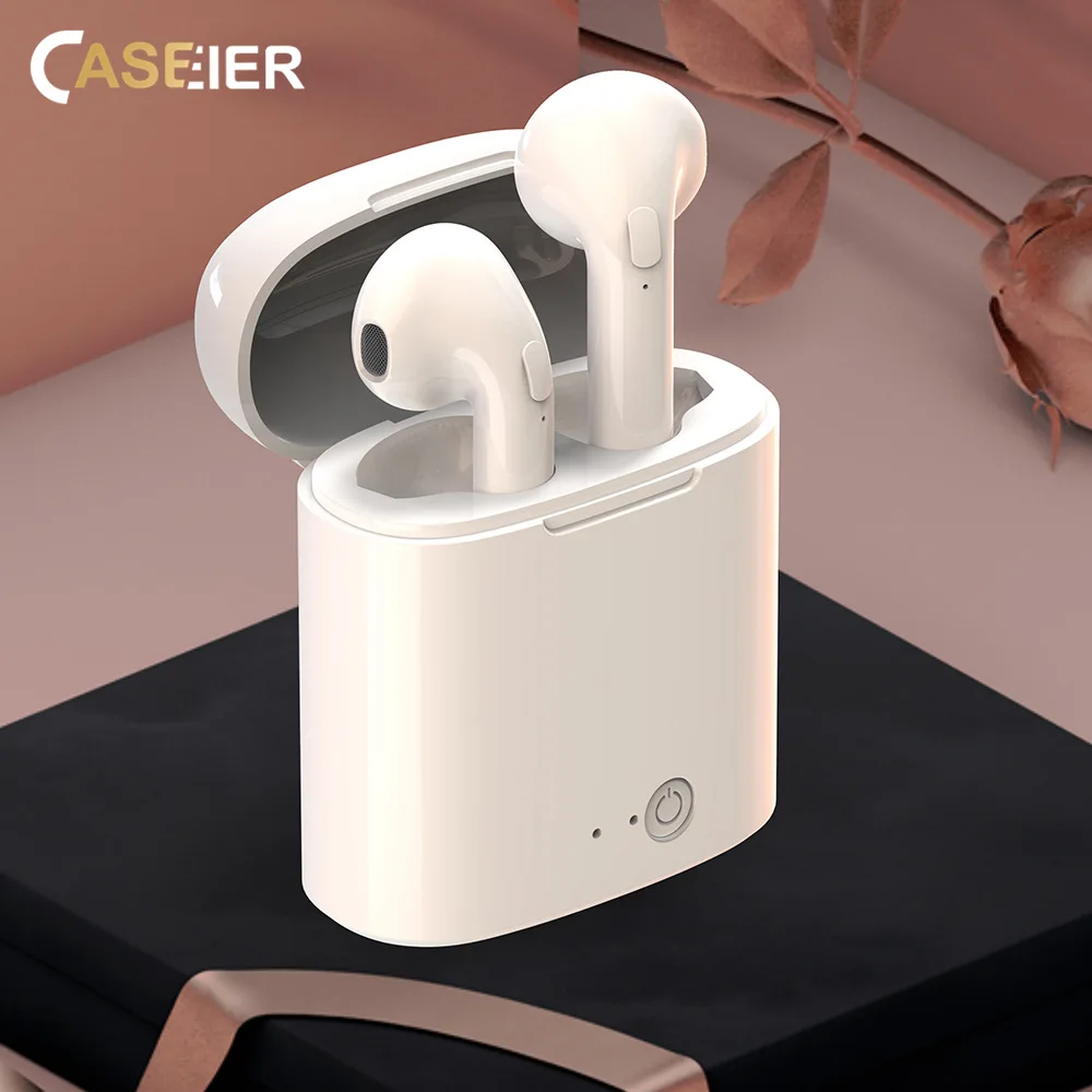 CASEIER I7S гарнитура беспроводные Bluetooth наушники HIFI Беспроводные с зарядным боксом