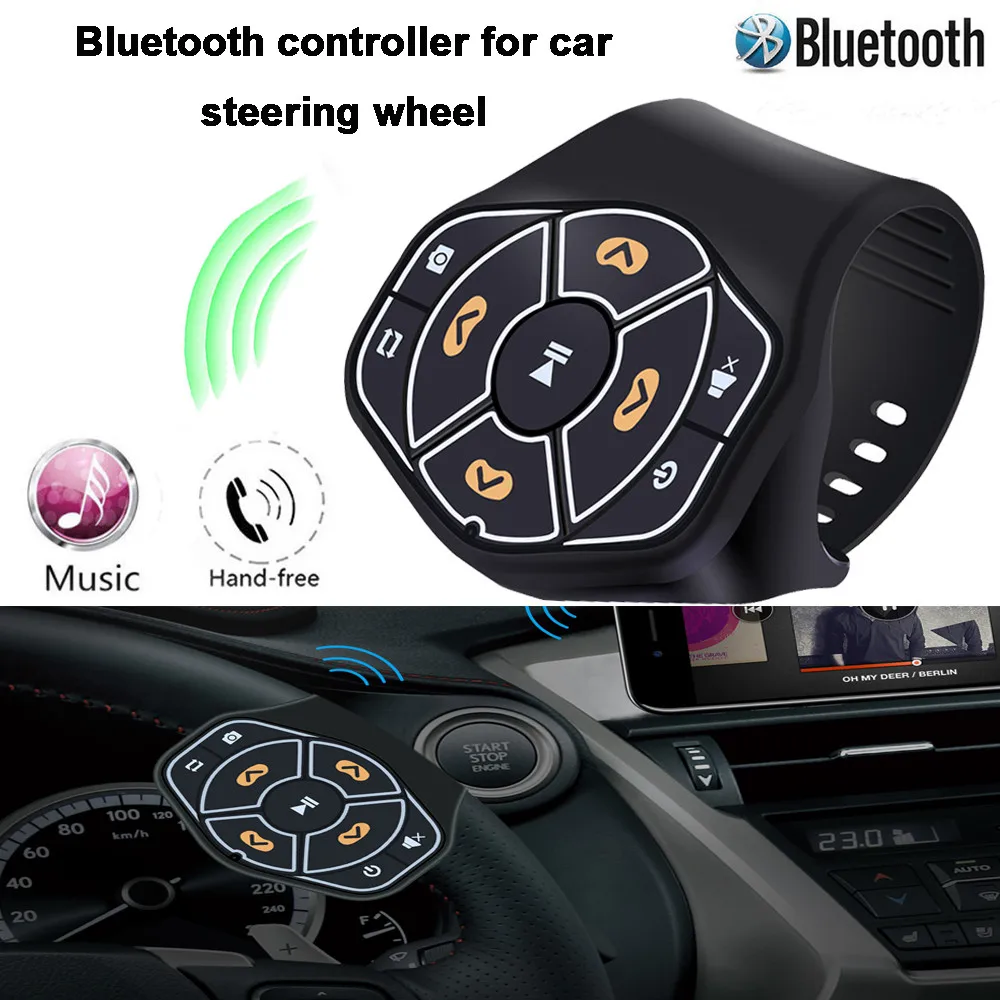 

New Original Wireless Bluetooth4.0 Steering Wheel Remote Control Media Button For Car Wholesale #20