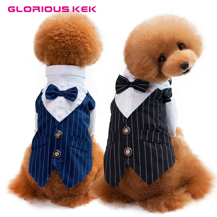 GLORIOUS KEK Dog Wedding Clothes Boy Dog Tuxedo Handsome Pet Suits for ...
