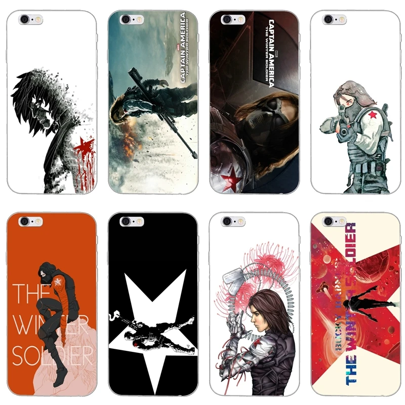 

Captain America Winter Soldier superhero slim silicone Soft phone case For iPhone X XR XS Max 8 7 6 6s plus 5 5s 5c SE 4 4s