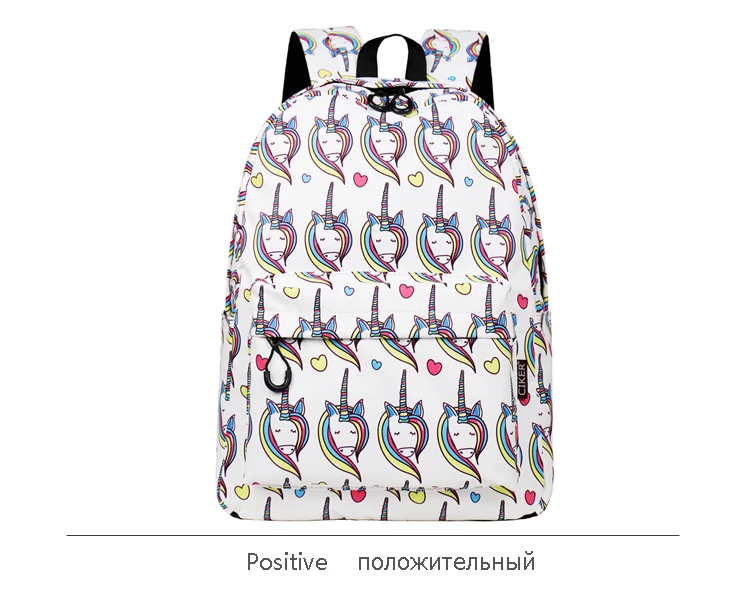 WINNER Female Backpack Cute Unicorn Love Heart Print Laptop Backpack Travel Bags Student School Backpack Teenagers 2019 (14)