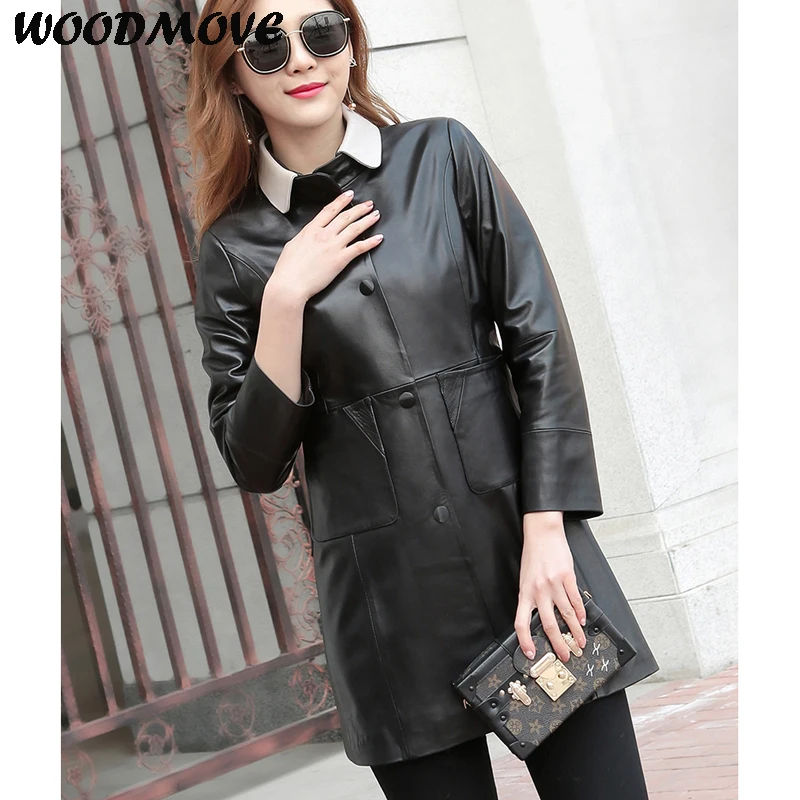 

2018 New Spring Women'S 100% Genuine Leather Jacket Lady'S Real Natural Sheepskin Jackets Women Genuine Sheepskin Leather Jacket