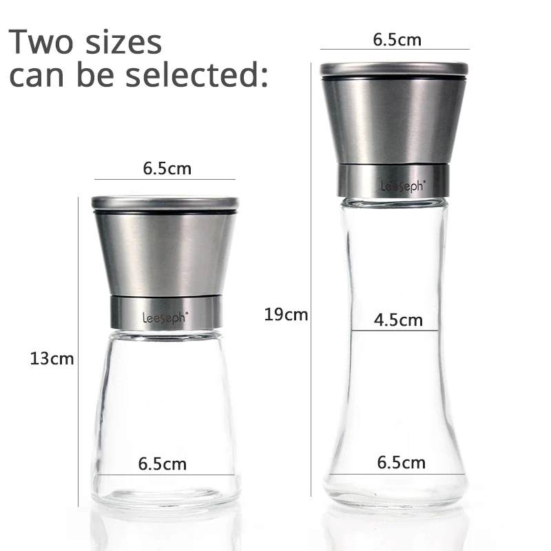 Premium Stainless Steel Salt And Pepper Grinder Set Of 2