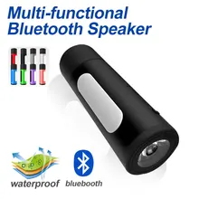 

Multi-function Waterproof Plug-in Card Portable Wireless Bluetooth Speaker 5200mAh Flashlight Outdoor Riding Camping