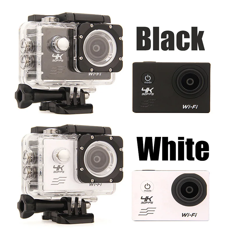 الرياضة عمل كاميرا 4 K WIFI 2.0LCD 1080 P 60fps في الهواء الطلق تحت الماء للماء الغوص تصفح الدراجات خوذة كاميرا كاميرا