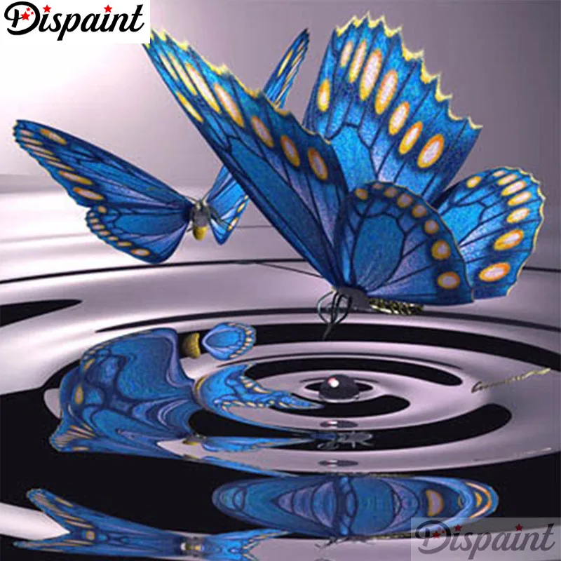 

Dispaint Full Square/Round Drill 5D DIY Diamond Painting "Animal butterfly" Embroidery Cross Stitch 3D Home Decor Gift A11265
