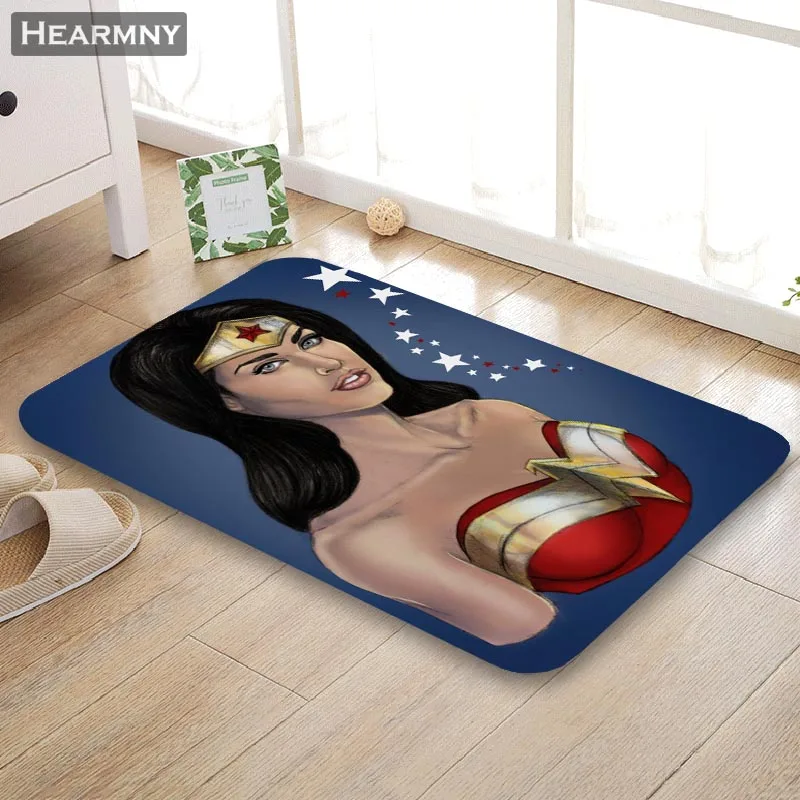 Изготовленный На Заказ Wonder Woman Коврик для пола/ванны/кухни/пляжа фланелевый губчатый материал 3D Печатный лохматый Декор для спальни - Цвет: 9