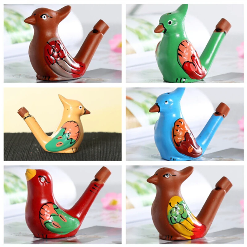 

Handmade Ceramic Water Bird Painted Whistle Clay Ocarina Crafts Kids Gifts Toys