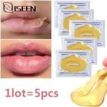5 шт., сыворотка для ухода за губами, восстанавливающая маска для губ с золотым коллагеном и кристаллами, маска для губ, увлажняющая, эластичная, красивая, Labios Aumento