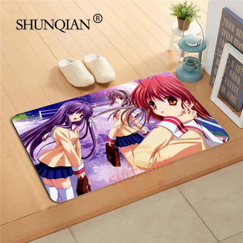23 Clannad аниме коврик пользовательские свои коврики печати скольжению двери коврик Спальня Гостиная ковры 40x60 см 50x80 см - Цвет: 23