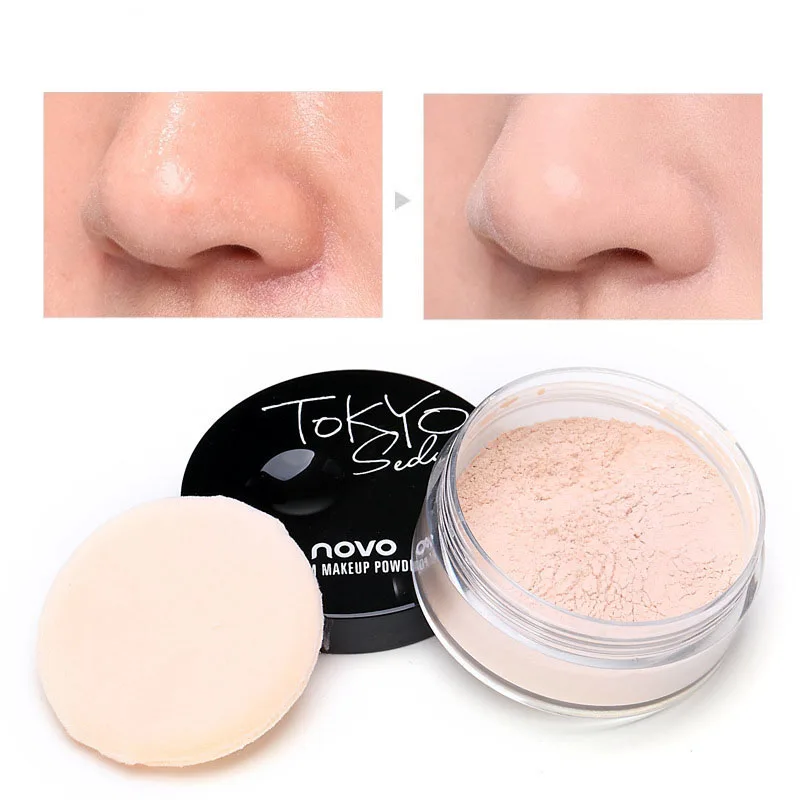 

4 Colors Smooth Loose Powder Makeup Transparent Finishing Powder Waterproof Cosmetic Puff For Face Finish Setting With Puff