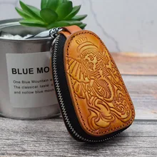 Унисекс Ретро ключ кошелек из натуральной кожи держатели ключей от автомобиля ключница для мужчин и женщин многофункциональный домашний Брелок чехол сумка