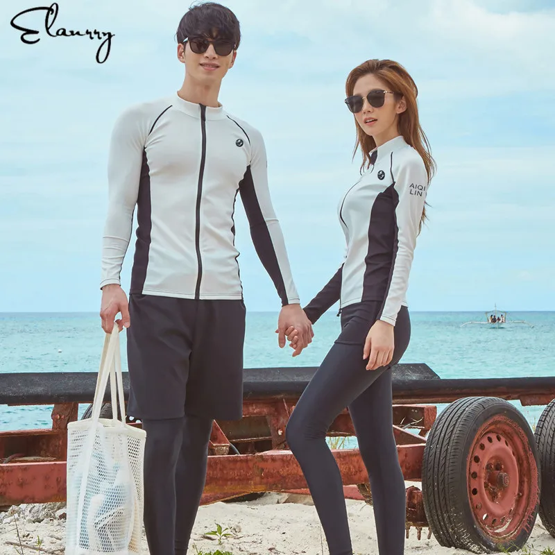 2019 موهير النساء تصفح الدعاوى 5 قطع طويلة الأكمام مثير الرياضة Rashguards الشاطئ ارتداء دفع ما يصل السيدات لباس سباحة داخلية