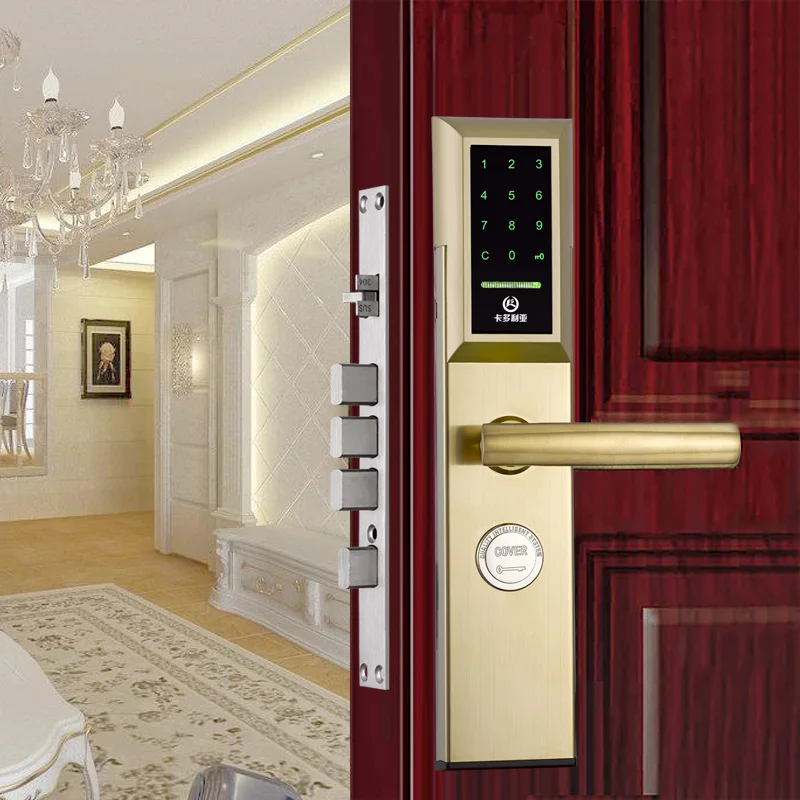 Cipher lock anti-theft door card lock electronic intelligent lock door lock 002