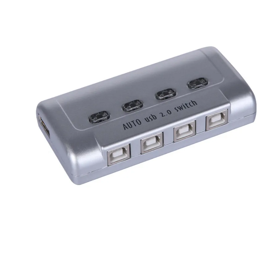 

High quality 4 Port Auto USB 2.0 Selector Switch Printer Flash Driver Mouse Sharing Switcher Hotkey Software Control