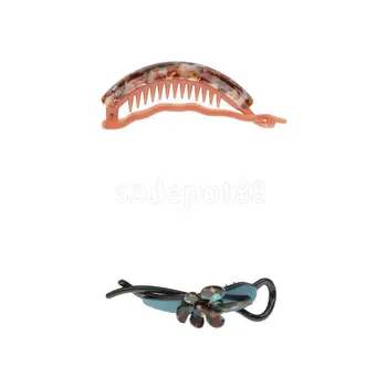 

2Pcs Vintage Banana Clamp Claw Hair Clip Ponytail Holder Womens Hair Riser