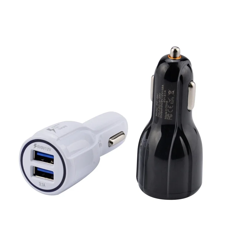 Carregador de Carro para o Iphone para Samsung Hopeboth Alta Qualidade Quick Charge 2.0 Rápido Carregamento Dual Usb 3.1a Galaxy s6 s7 s8 Nota 8 Carregadores de celular