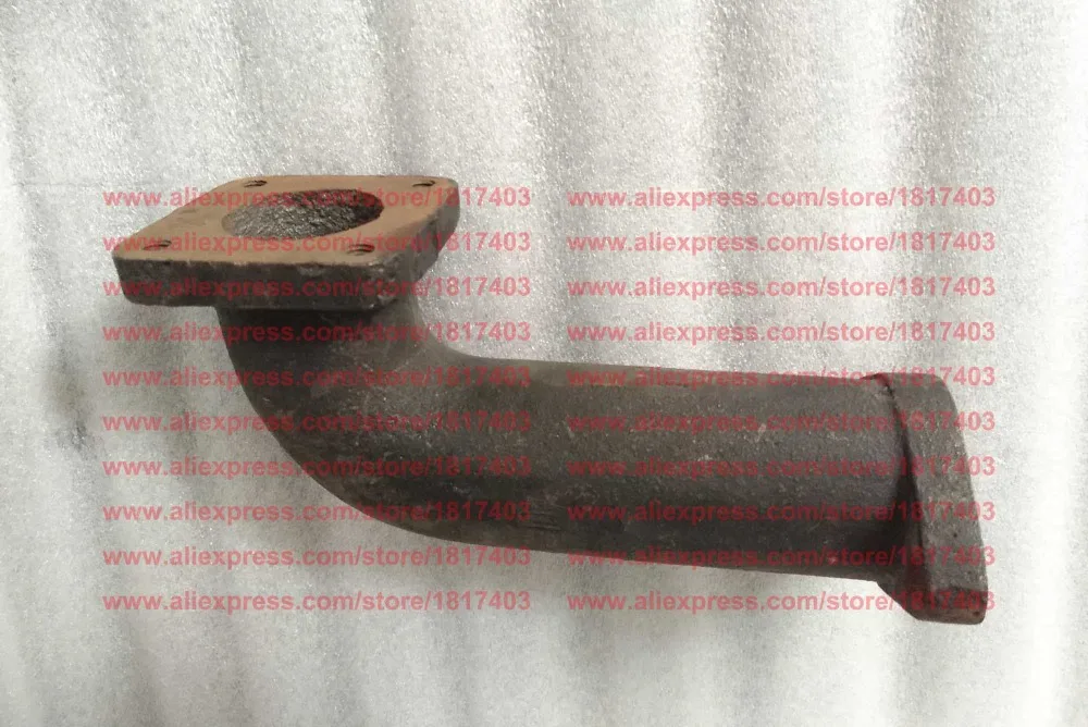 Y385T-6-08003 (KM385T-08003) изгиб выхлопных газов (фланец с 4 отверстиями) Yangdong Y380T Y385T Laidong KM380
