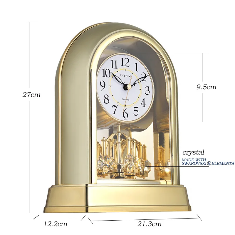 RHYTHM Brand European classical Table Clock living room office mute modern fashion desk clock creative decoration 4SG696