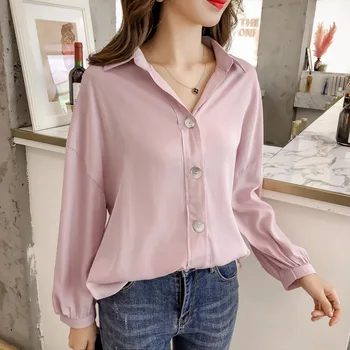 

2019 spring new Hong Kong-flavored loose shirt female long-sleeved thin section sunscreen shirt solid color Han Fan shirt jacket