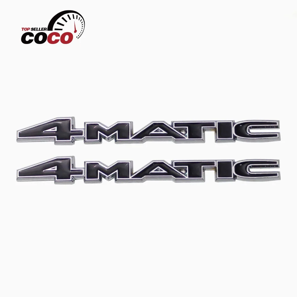 

1PC BLACK 4-MATIC LOGO 3D CHROME Car styling Fender METAL EMBLEM TRIM BADGE LOGO STICK ON AUTO FOR MERCEDES