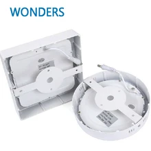 Потолочный светильник без нарезания 6 Вт 12 Вт 18 Вт 24 Вт поверхностный монтируемый светодиодный светильник квадратная панель SMD ультра тонкий круглый потолок вниз лампа кухня