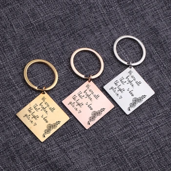 

We Are All Broken That`s How The Light Gets In Inspirational Jewelry Pendant Trinket Keychain Friends Gift Bag Charm Key chains