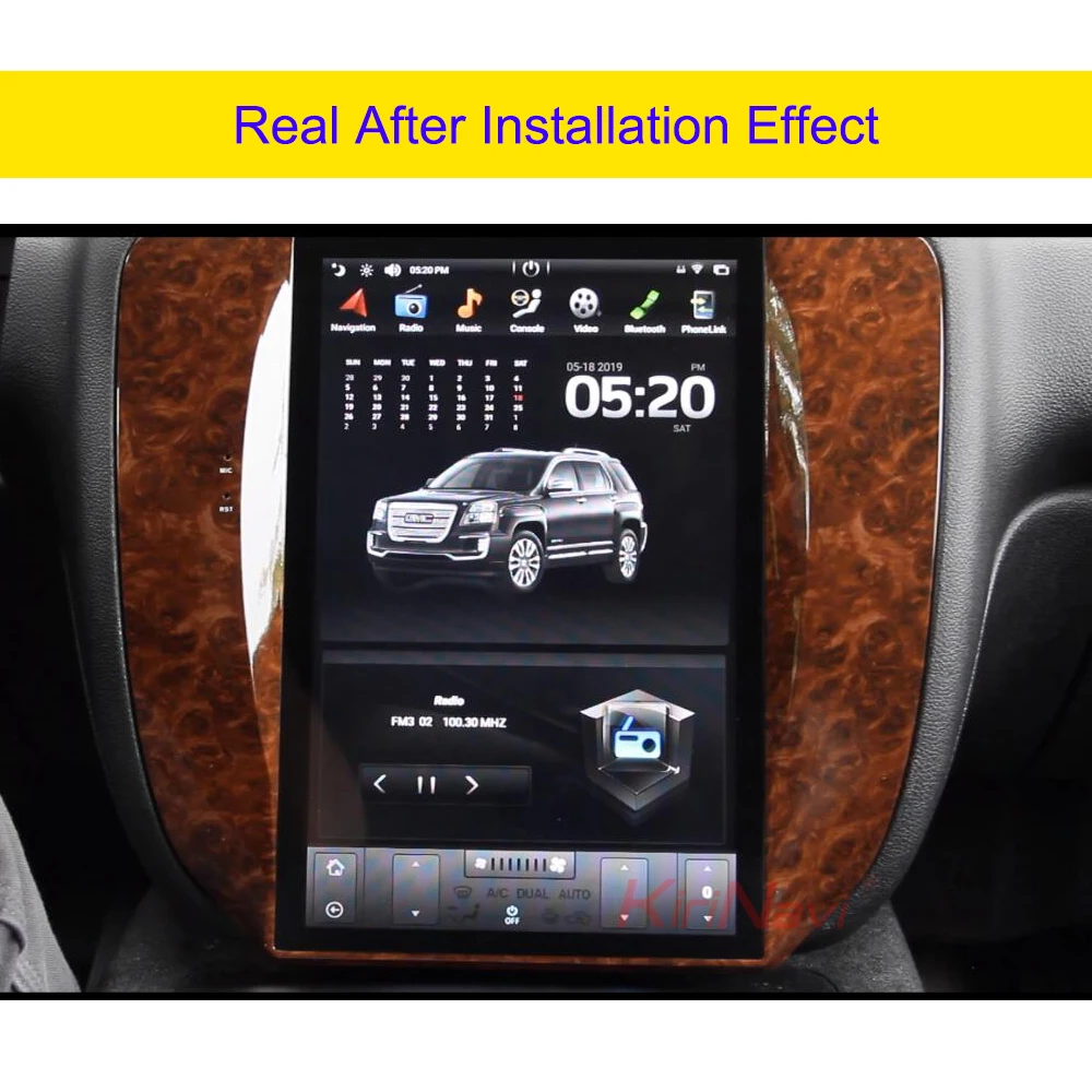 Best KiriNavi Vertical Screen Telsa style 12.1" Android 7.1 Car Radio Stereo Gps multmedia system for Chevrolet Silverado  2007-2013 5